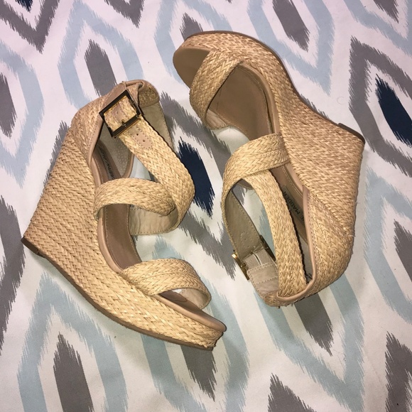 Steve Madden Shoes - Steve Madden Tan Haywire Wedge Sandals